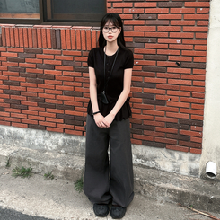 カーディガン パフラウンドカーディガン(5color) BLACK