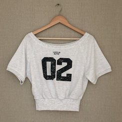 半袖Tシャツ レタリングクロップ半袖Tシャツ