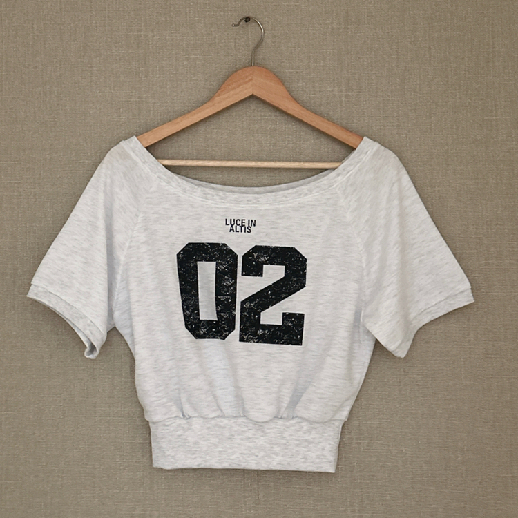 レタリングクロップ半袖Tシャツ