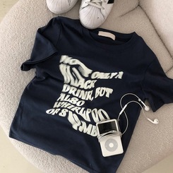 半袖Tシャツ レタリングクロップ半袖Tシャツ(5color)