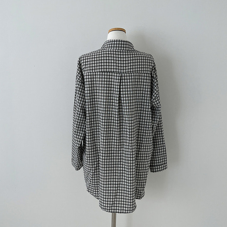 마인파밍 루즈핏 체크 셔츠