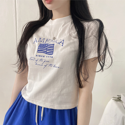 半袖Tシャツ ディーシー半袖クロップTシャツ IVORY