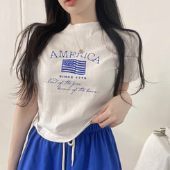 半袖Tシャツ ディーシー半袖クロップTシャツ IVORY
