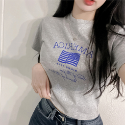 半袖Tシャツ ディーシー半袖クロップTシャツ GRAY