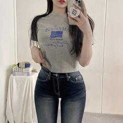 半袖Tシャツ ディーシー半袖クロップTシャツ GRAY