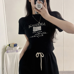 半袖Tシャツ ディーシー半袖クロップTシャツ BLACK