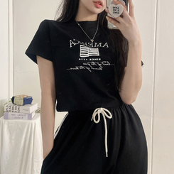 半袖Tシャツ ディーシー半袖クロップTシャツ BLACK