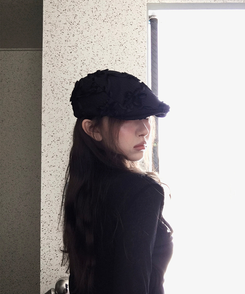 ファッション雑貨 フラワーハンティングキャップ BLACK