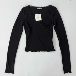 レーススリットライン長袖Tシャツ