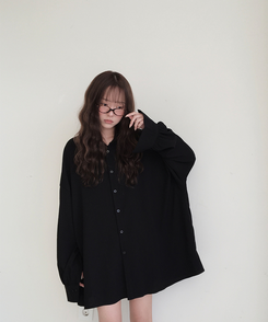 シャツ オーシャンオーバーフィットシャツ BLACK