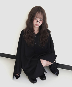 シャツ オーシャンオーバーフィットシャツ BLACK