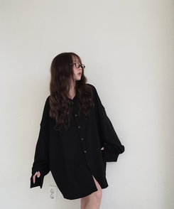 シャツ オーシャンオーバーフィットシャツ BLACK