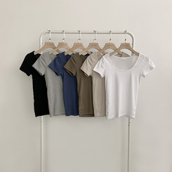 半袖Tシャツ セミクロップ半袖Tシャツ(6color)