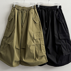 ピンタックカーゴバミューダパンツ