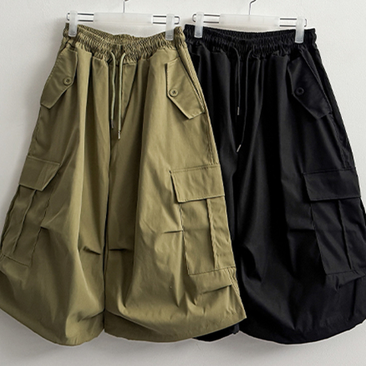 ピンタックカーゴバミューダパンツ