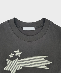 半袖Tシャツ ストライプスターセミクロップ半袖Tシャツ
