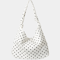 ドットコットンショルダーバッグ WHITE