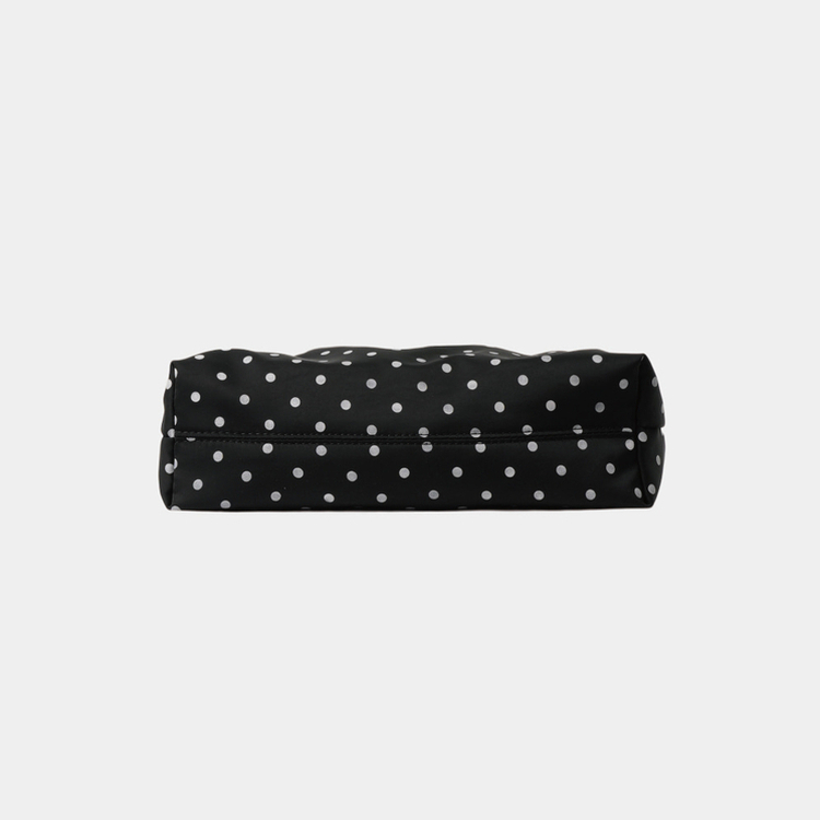 ドットコットンショルダーバッグ BLACK