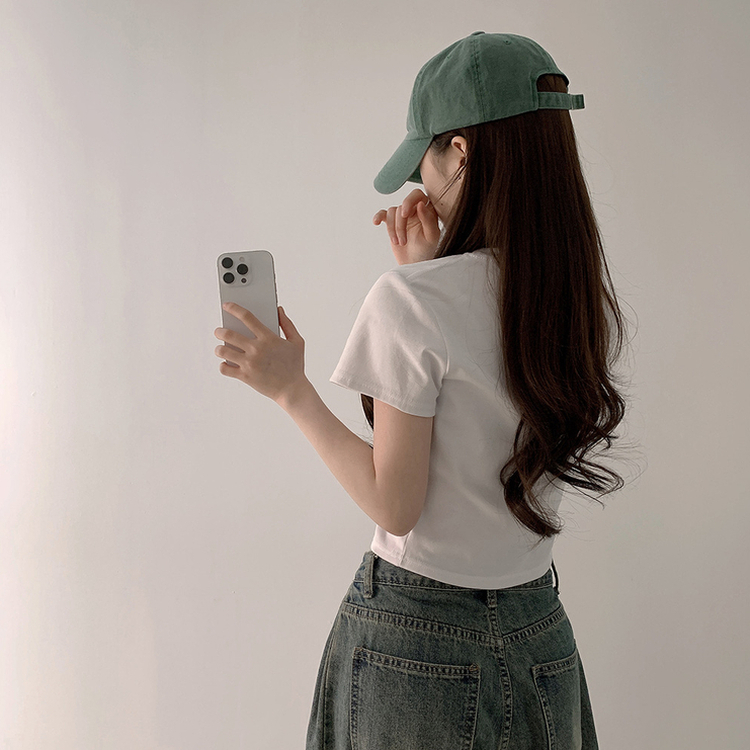 アイラブミークロップ半袖Tシャツ｜半袖Tシャツ｜韓国