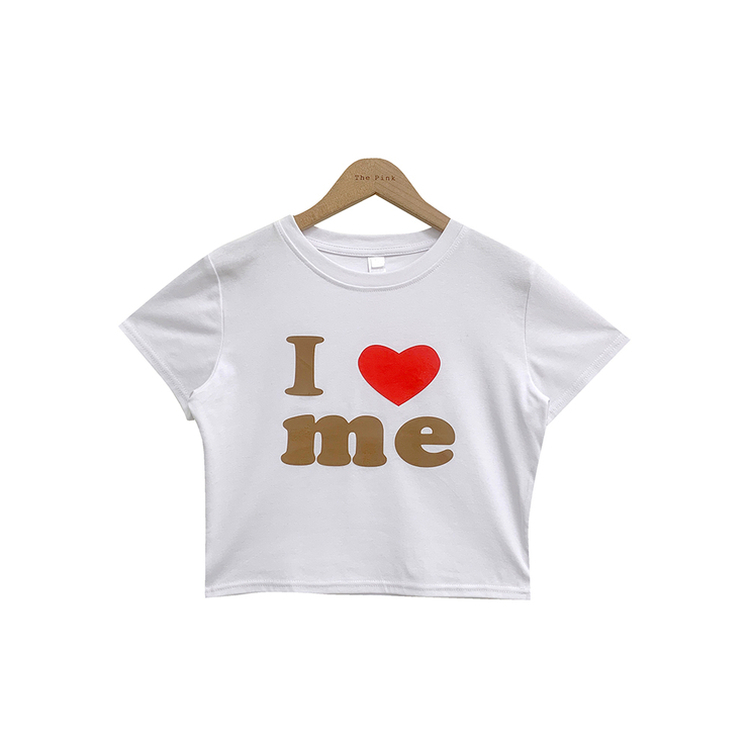 アイラブミークロップ半袖Tシャツ｜半袖Tシャツ｜韓国