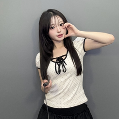 半袖Tシャツ ドットシャーリングTシャツ CREAM