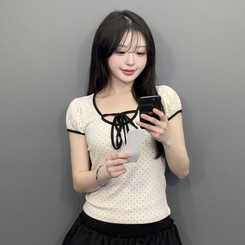 半袖Tシャツ ドットシャーリングTシャツ CREAM