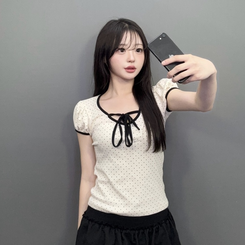 半袖Tシャツ ドットシャーリングTシャツ CREAM