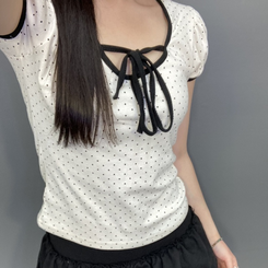 半袖Tシャツ ドットシャーリングTシャツ CREAM