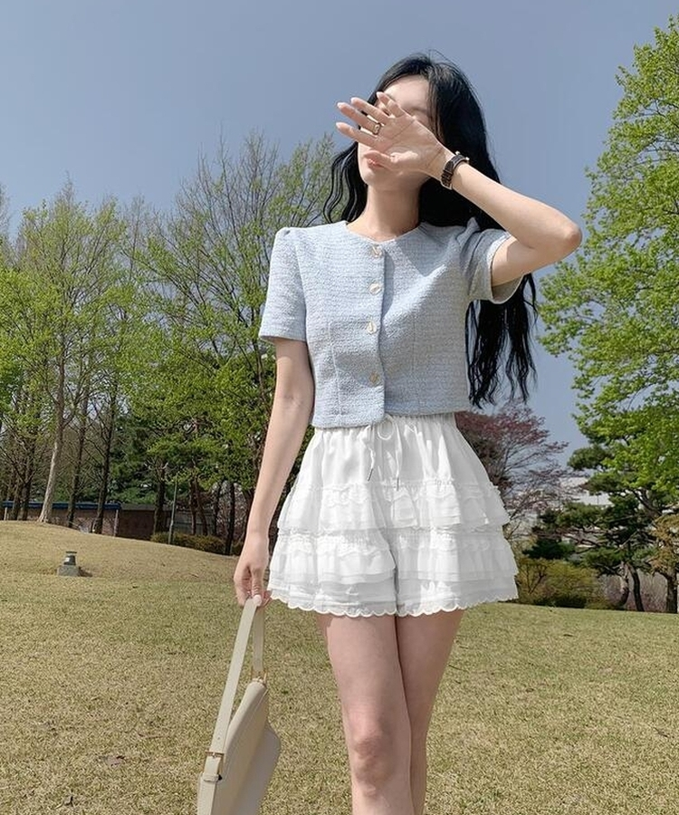 レースショートパンツ IVORY