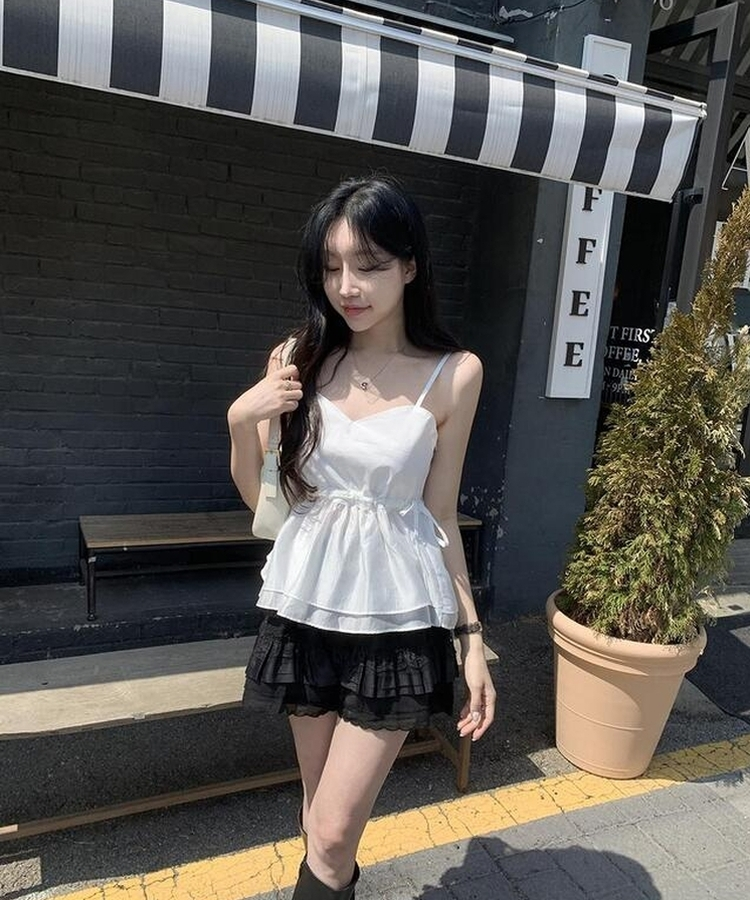 レースショートパンツ BLACK