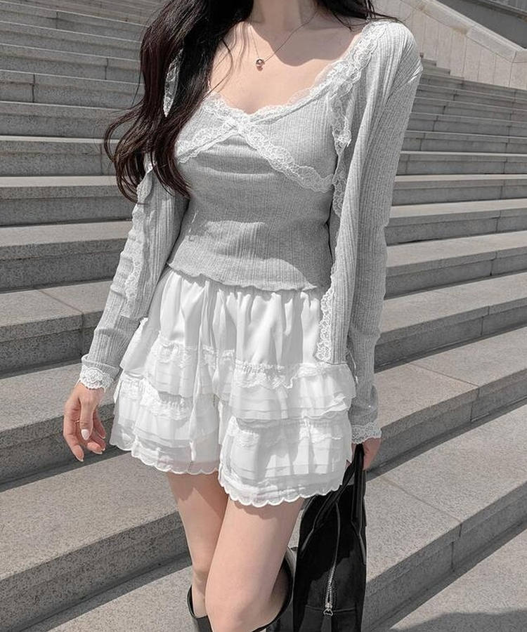 レースショートパンツ IVORY