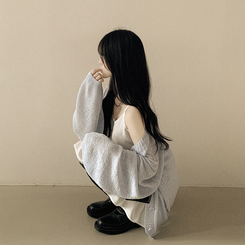 [햇빛차단️/왕오버핏!] 보호본능 왕박시 브이넥 여름 벌룬 가디건 빅사이즈 체형커버 살안타템 여행룩 소라