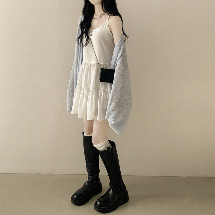 [햇빛차단️/왕오버핏!] 보호본능 왕박시 브이넥 여름 벌룬 가디건 빅사이즈 체형커버 살안타템 여행룩 소라