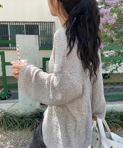 ニット ルーズフィットサマーニット SILVER GRAY