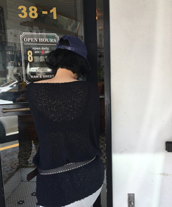 ニット ルーズフィットサマーニット BLACK