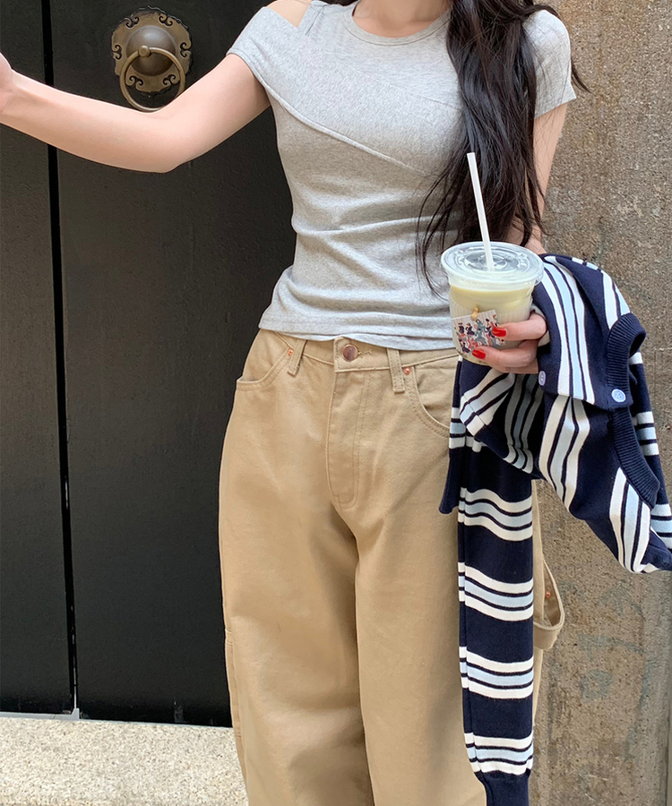ワイド ラウンジパッチワイドパンツ BEIGE