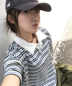 半袖Tシャツ ストライプバイカラー半袖Tシャツ GREEN