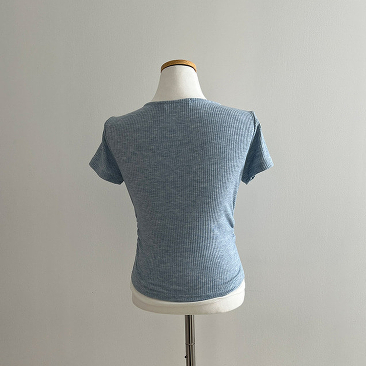 이븐 패치 이너 레이어드 반팔 셔링 가디건