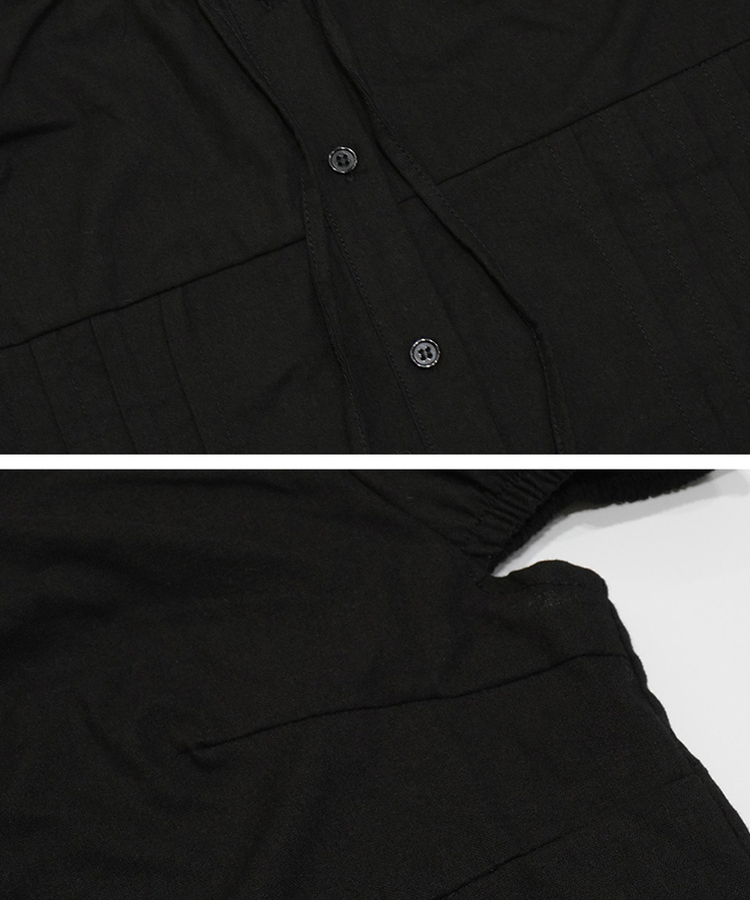 リボンラウンドパフブラウス