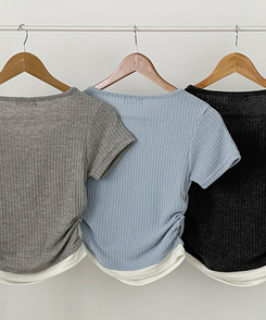 半袖Tシャツ レイヤードカーディガン半袖Tシャツ