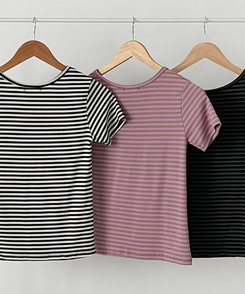 ウェーブストライプ半袖Tシャツ