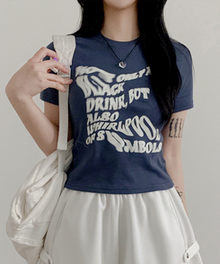 半袖Tシャツ ボートライン半袖Tシャツ(5color) BLUE