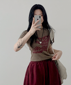 半袖Tシャツ ボートライン半袖Tシャツ(5color) KHAKI