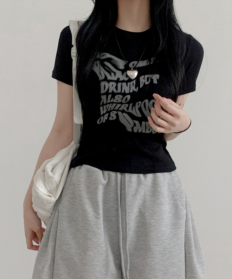 ボートライン半袖Tシャツ(5color) BLACK