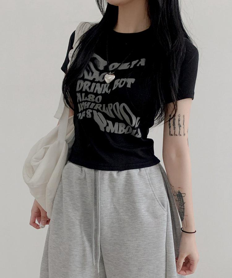 ボートライン半袖Tシャツ(5color) BLACK
