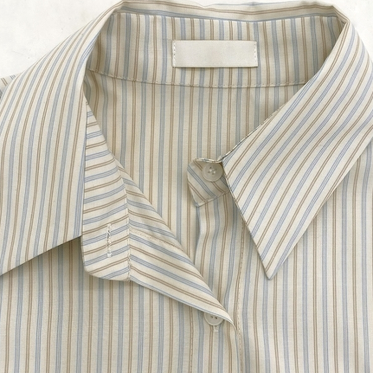 여름 쿨링 스트라이프 펜던트 포인트 쿨링 오버핏 셔츠 남방 2color