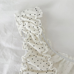 ドットフリルシャーリングキャミソール