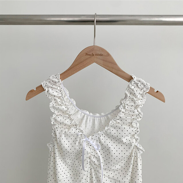 ドットフリルシャーリングキャミソール
