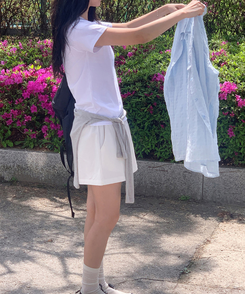 半袖Tシャツ シェルラウンド半袖Tシャツ IVORY