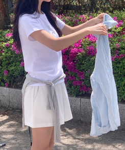 半袖Tシャツ シェルラウンド半袖Tシャツ IVORY